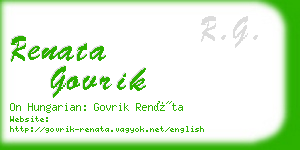 renata govrik business card